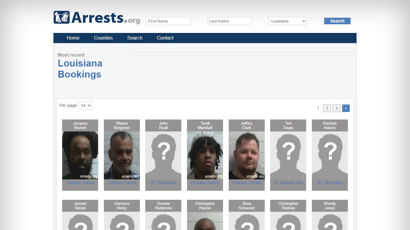 Louisiana Arrests and Inmate Search